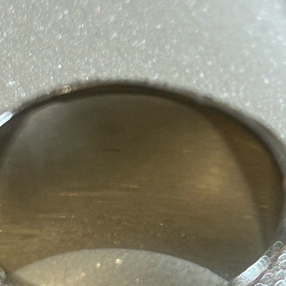 Off-White Swimming Logo Ring 100% Brass Silver Tone NWB Size 9 - Picture 5 of 7